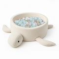 Foam Baby Ball Pit Without Balls - Turtle Cheesecake Cream Beige Boucle
