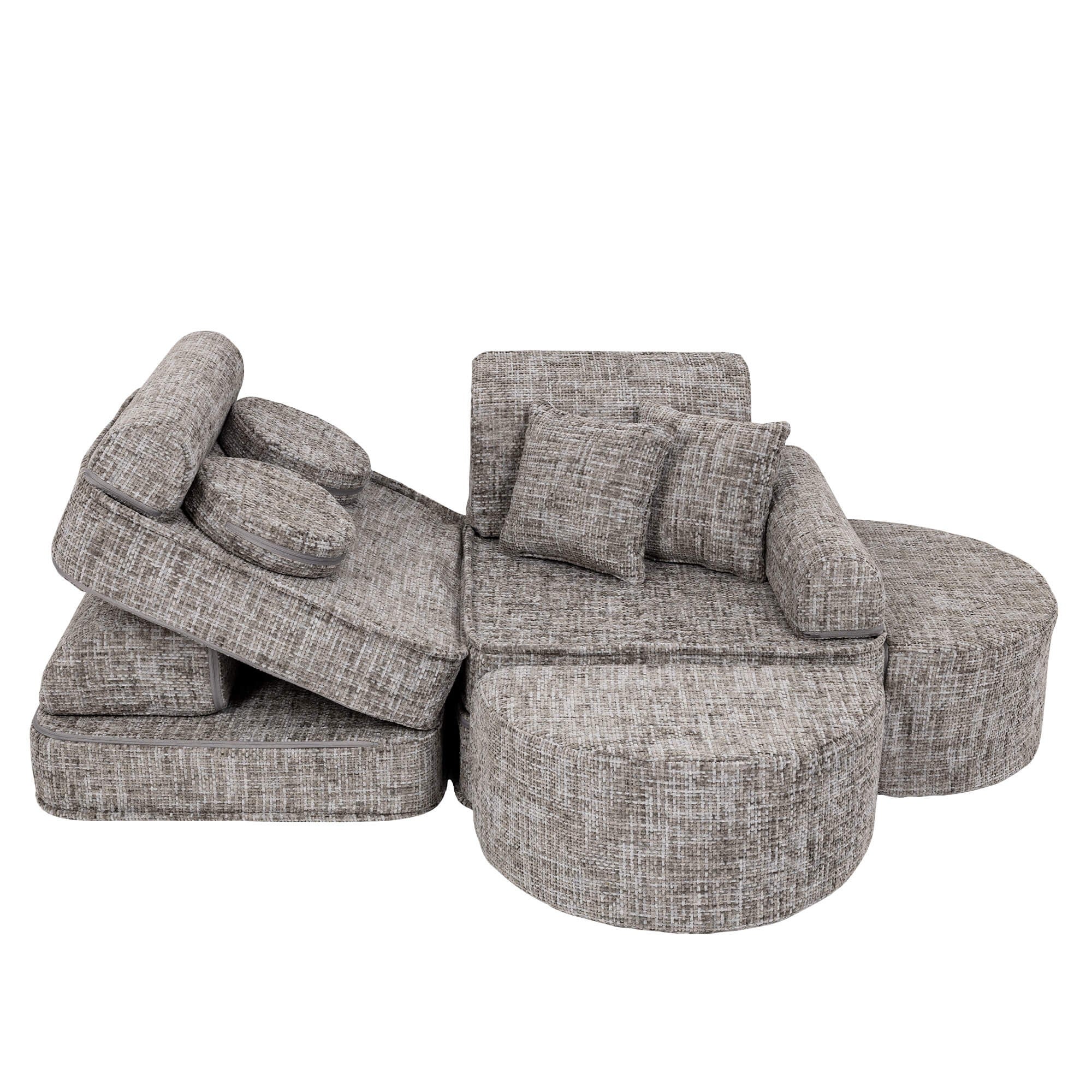 Medium Modular Sofa for Kids - Tangle Moon Grey Plus