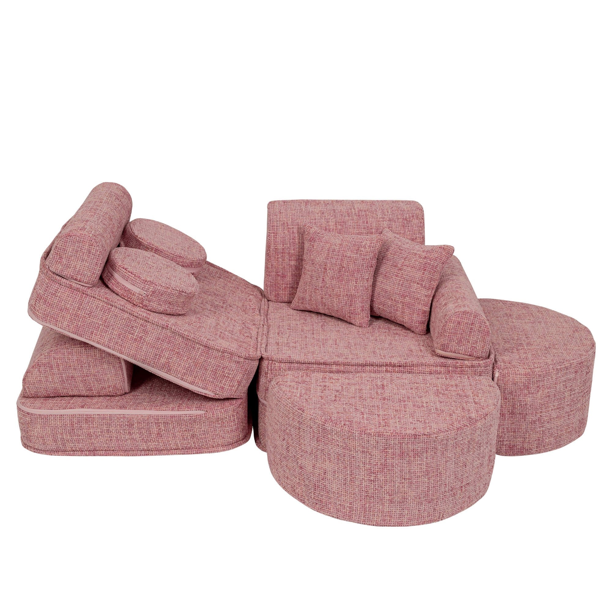 Medium Modular Sofa for Kids - Tangle Bubblegum Pink Plus