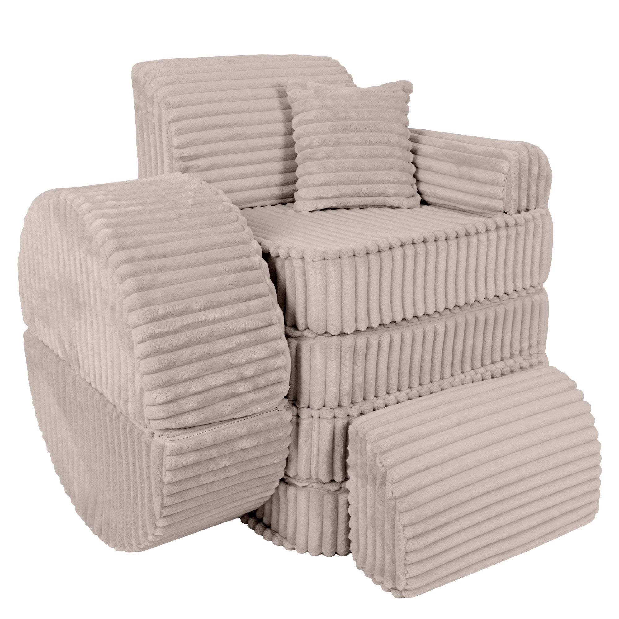 Medium Modular Sofa for Kids - Churros Beige Plus