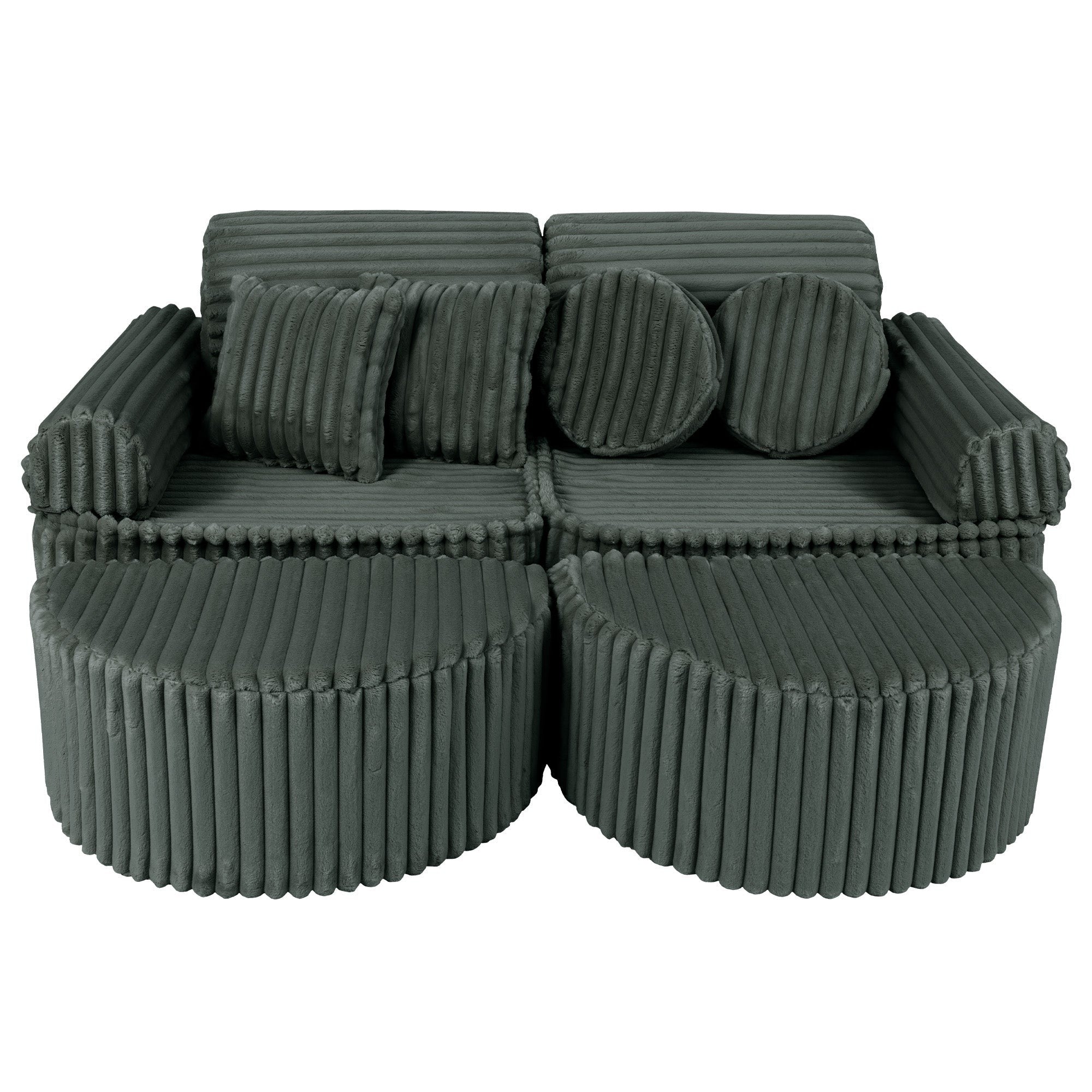 Medium Modular Sofa for Kids - Churros Forest Green Plus