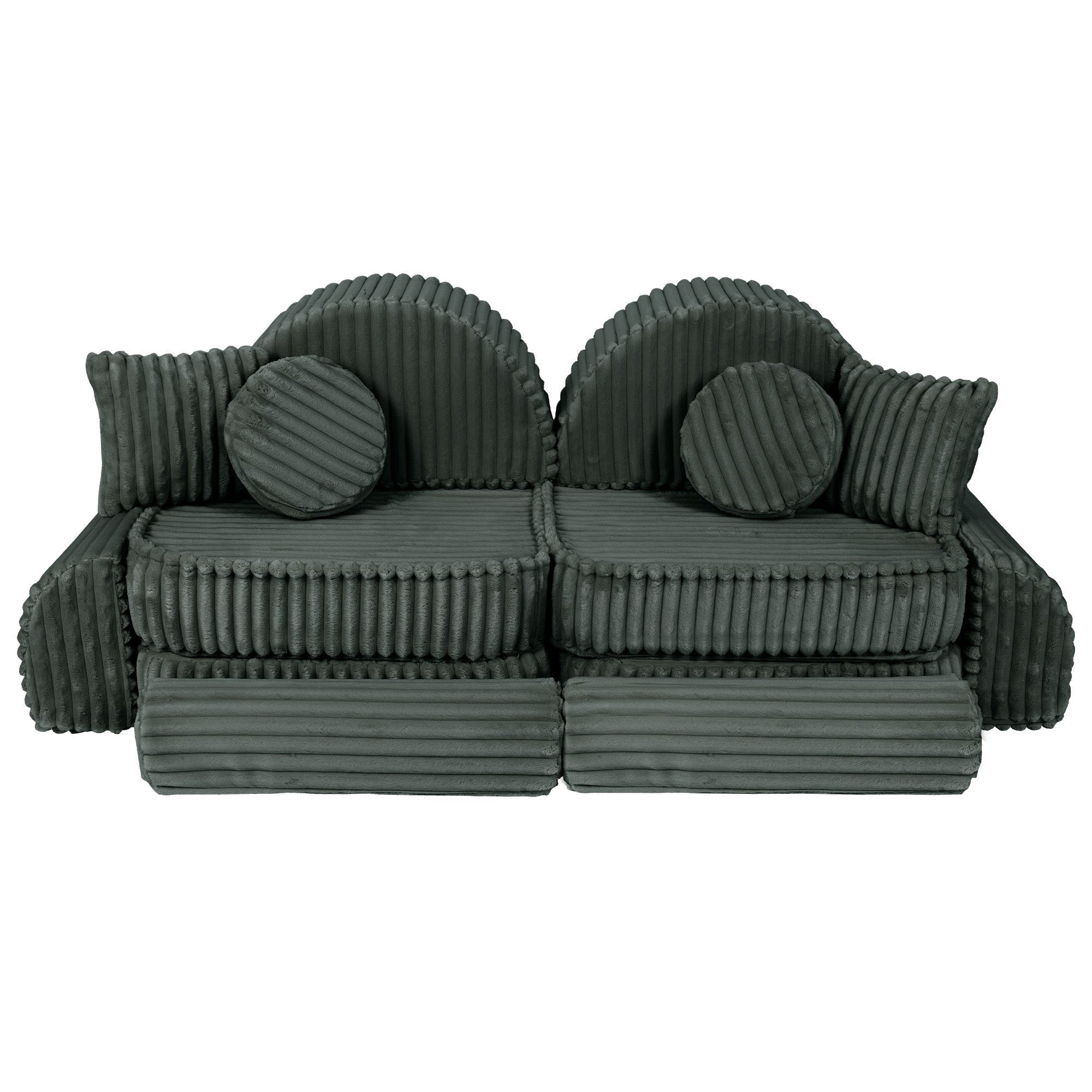 Medium Modular Sofa for Kids - Churros Forest Green Plus