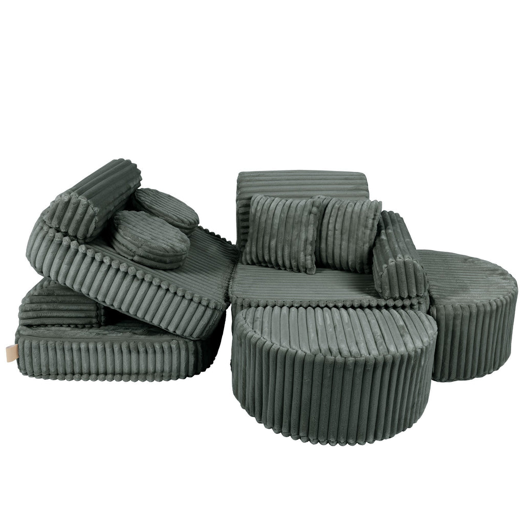 Medium Modular Sofa for Kids - Churros Forest Green Plus