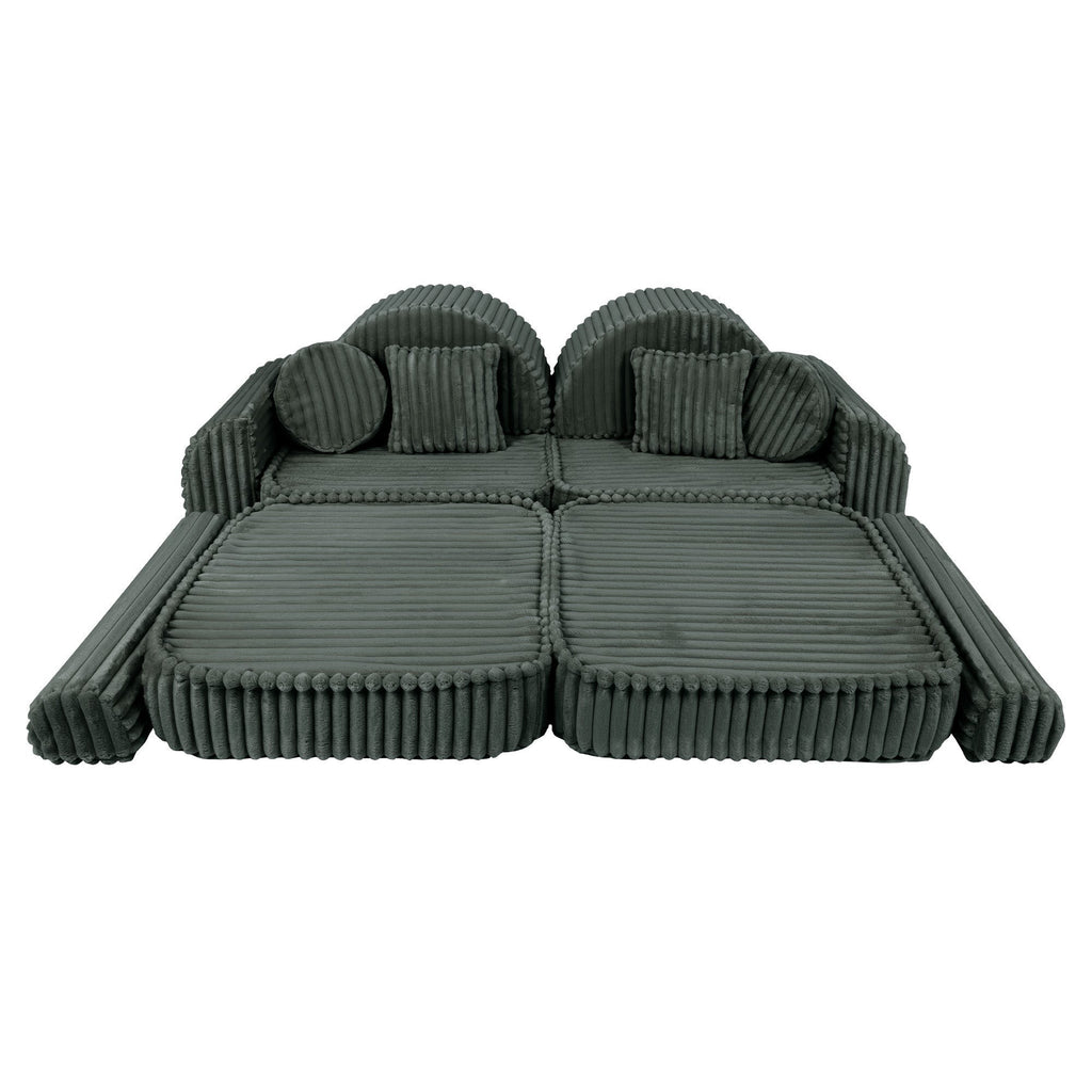 Medium Modular Sofa for Kids - Churros Forest Green Plus