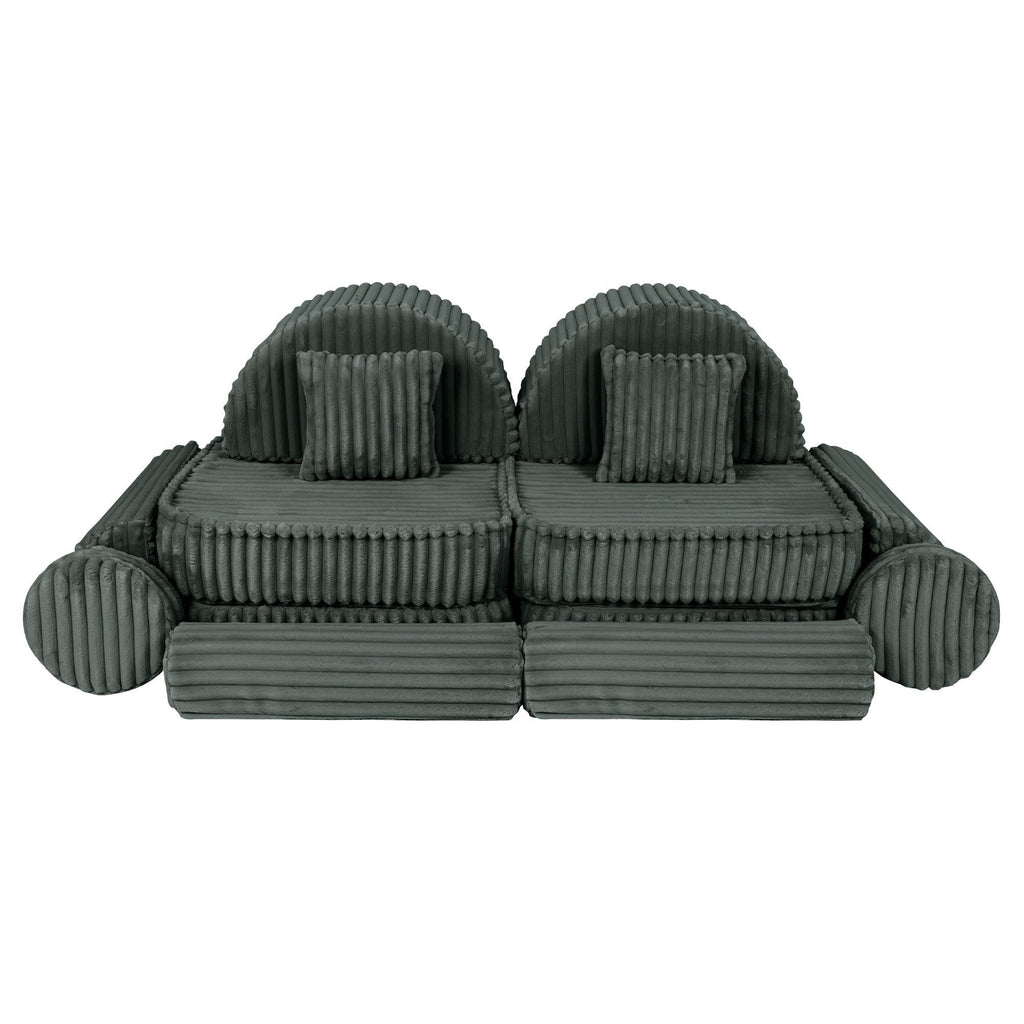Medium Modular Sofa for Kids - Churros Forest Green Plus
