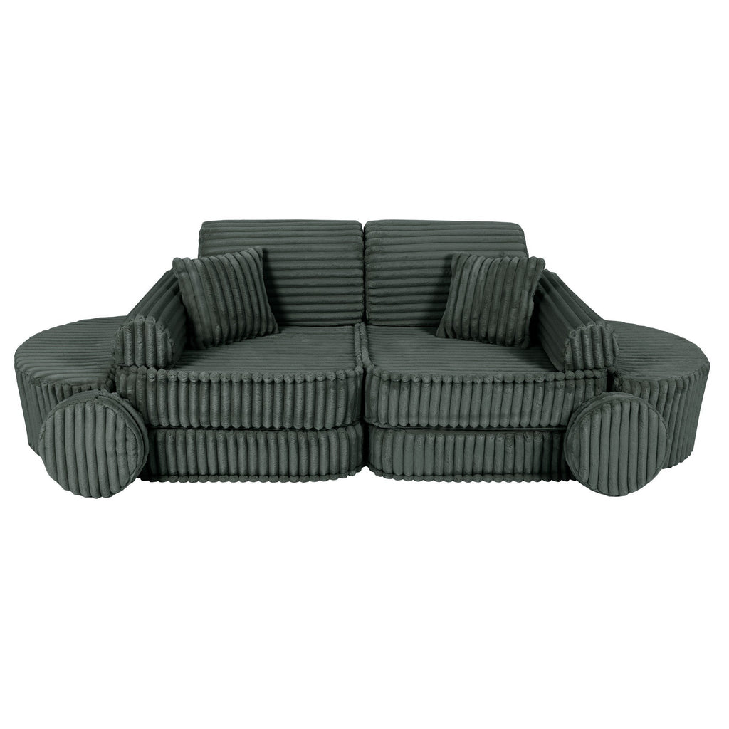 Medium Modular Sofa for Kids - Churros Forest Green Plus