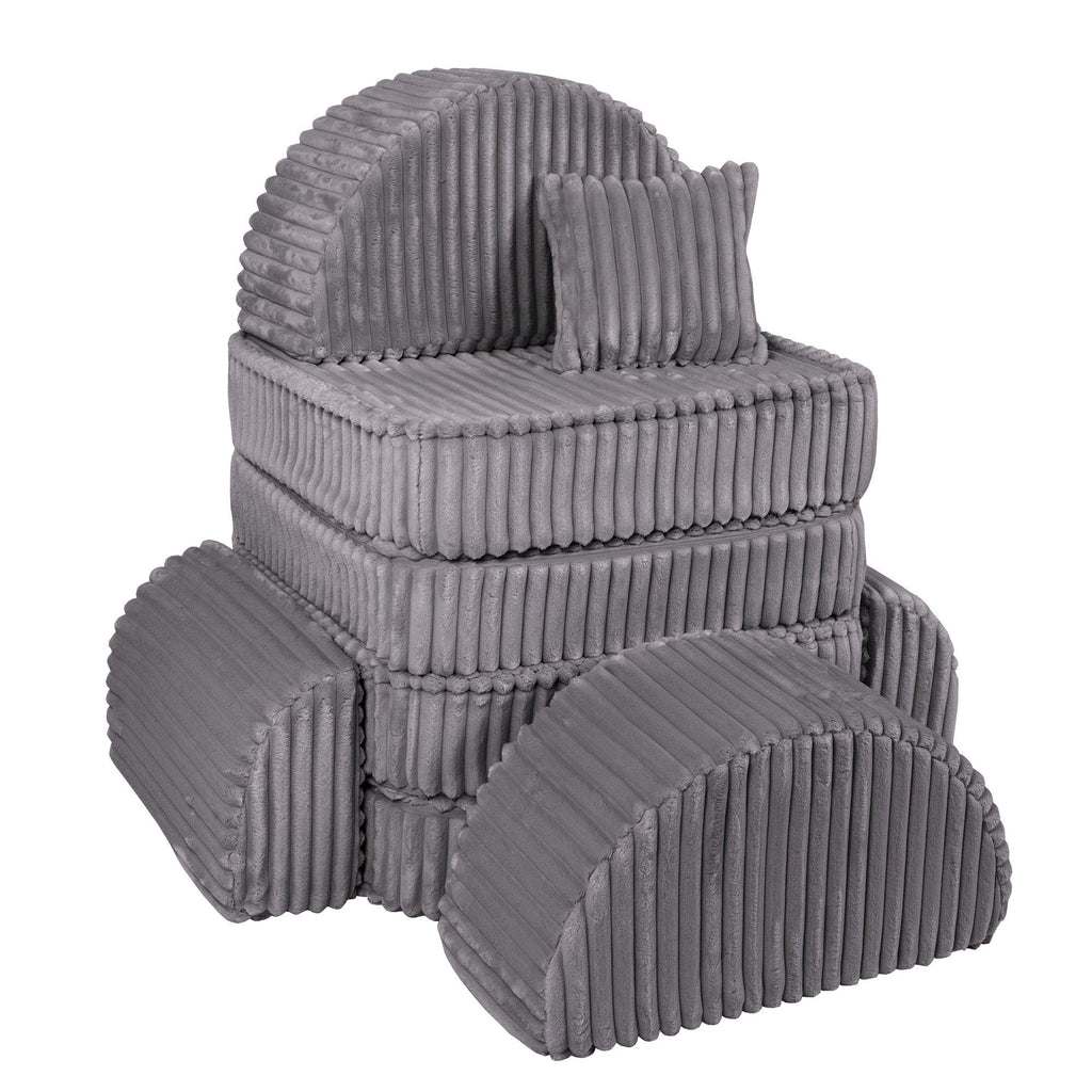 Medium Modular Sofa for Kids - Churros Jurassic Grey Plus