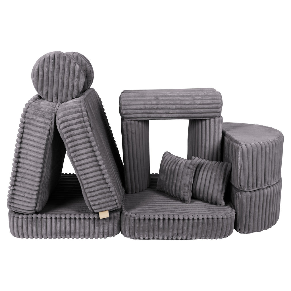 Medium Modular Sofa for Kids - Churros Jurassic Grey Plus