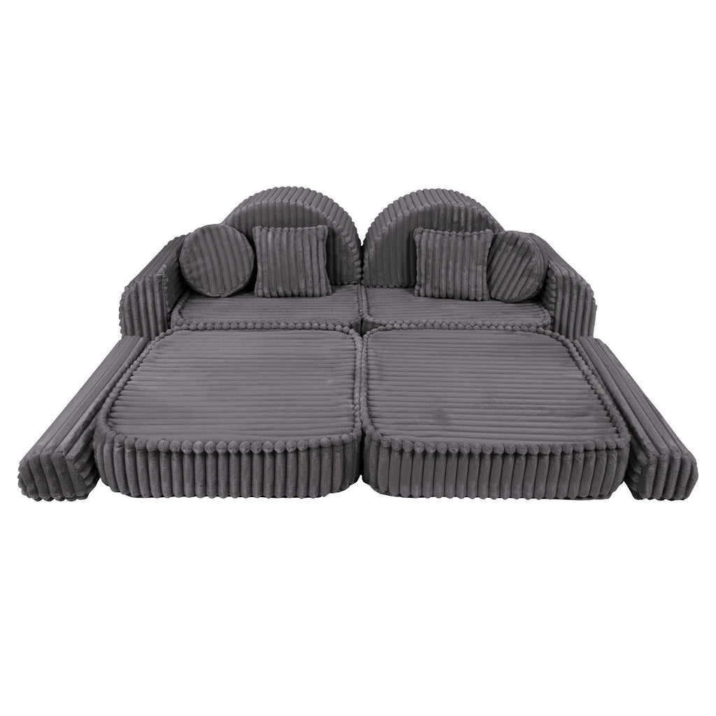 Medium Modular Sofa for Kids - Churros Jurassic Grey Plus