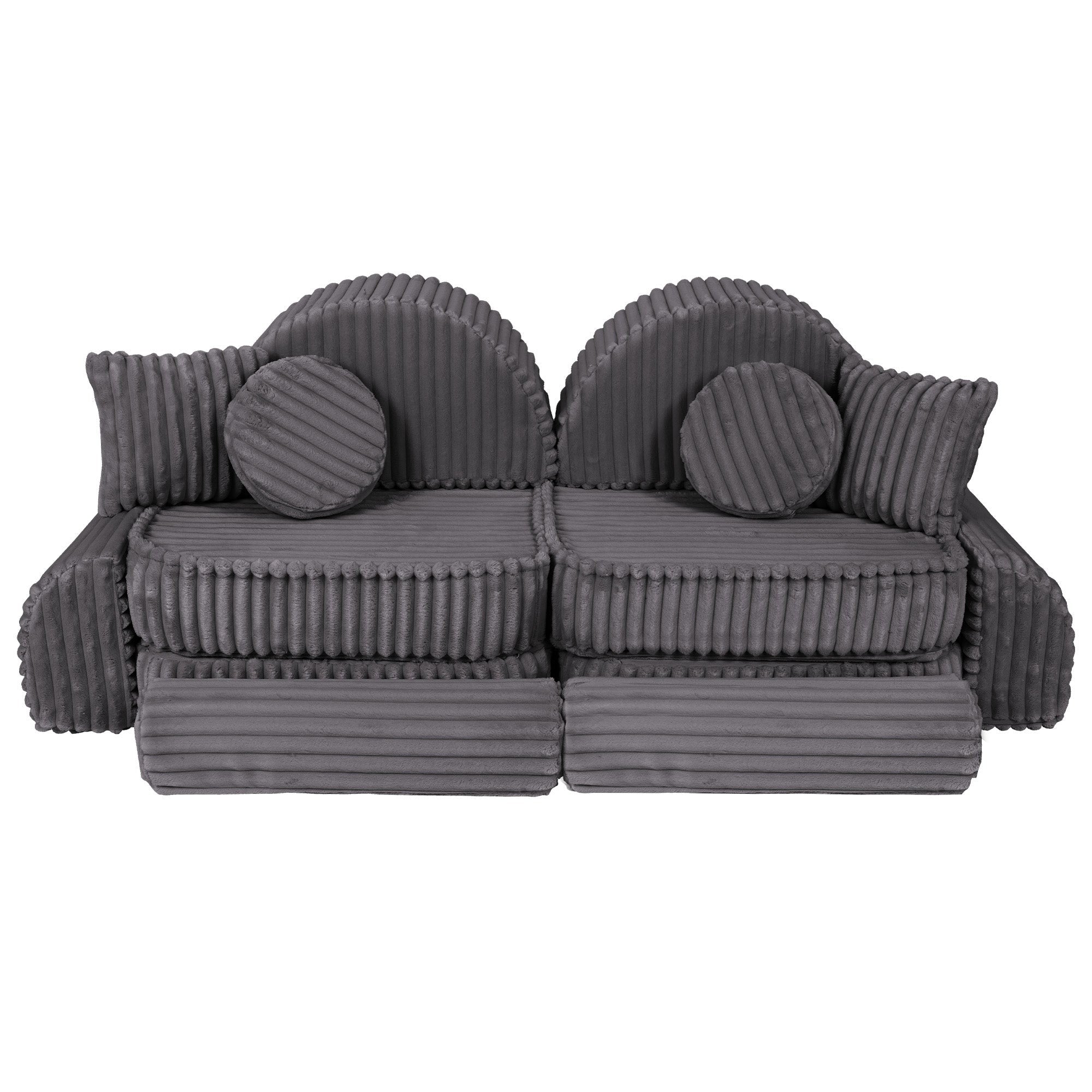Medium Modular Sofa for Kids - Churros Jurassic Grey Plus