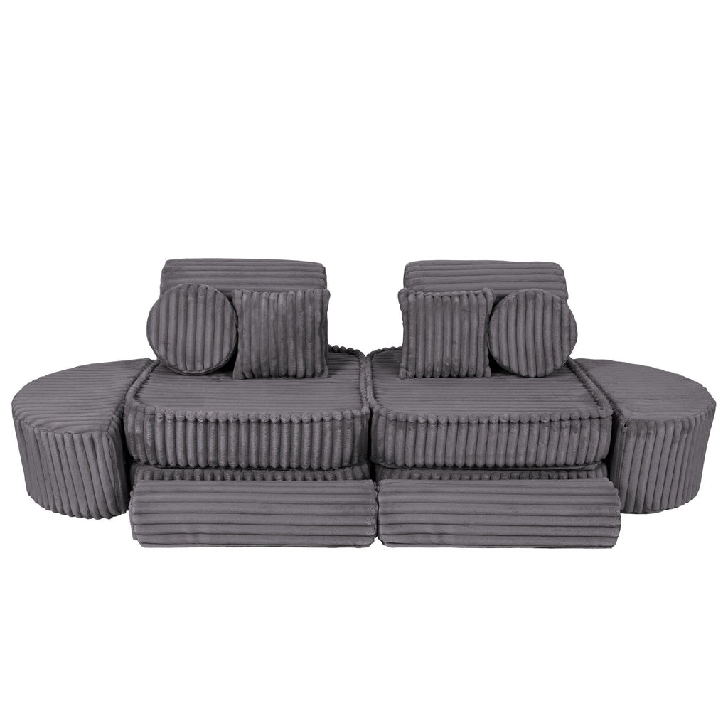Medium Modular Sofa for Kids - Churros Jurassic Grey Plus