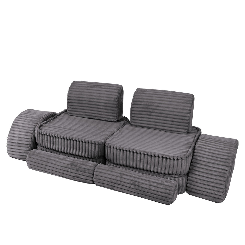 Medium Modular Sofa for Kids - Churros Jurassic Grey Plus