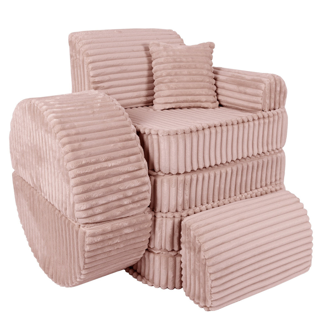 Medium Modular Sofa for Kids - Churros Pink Plus