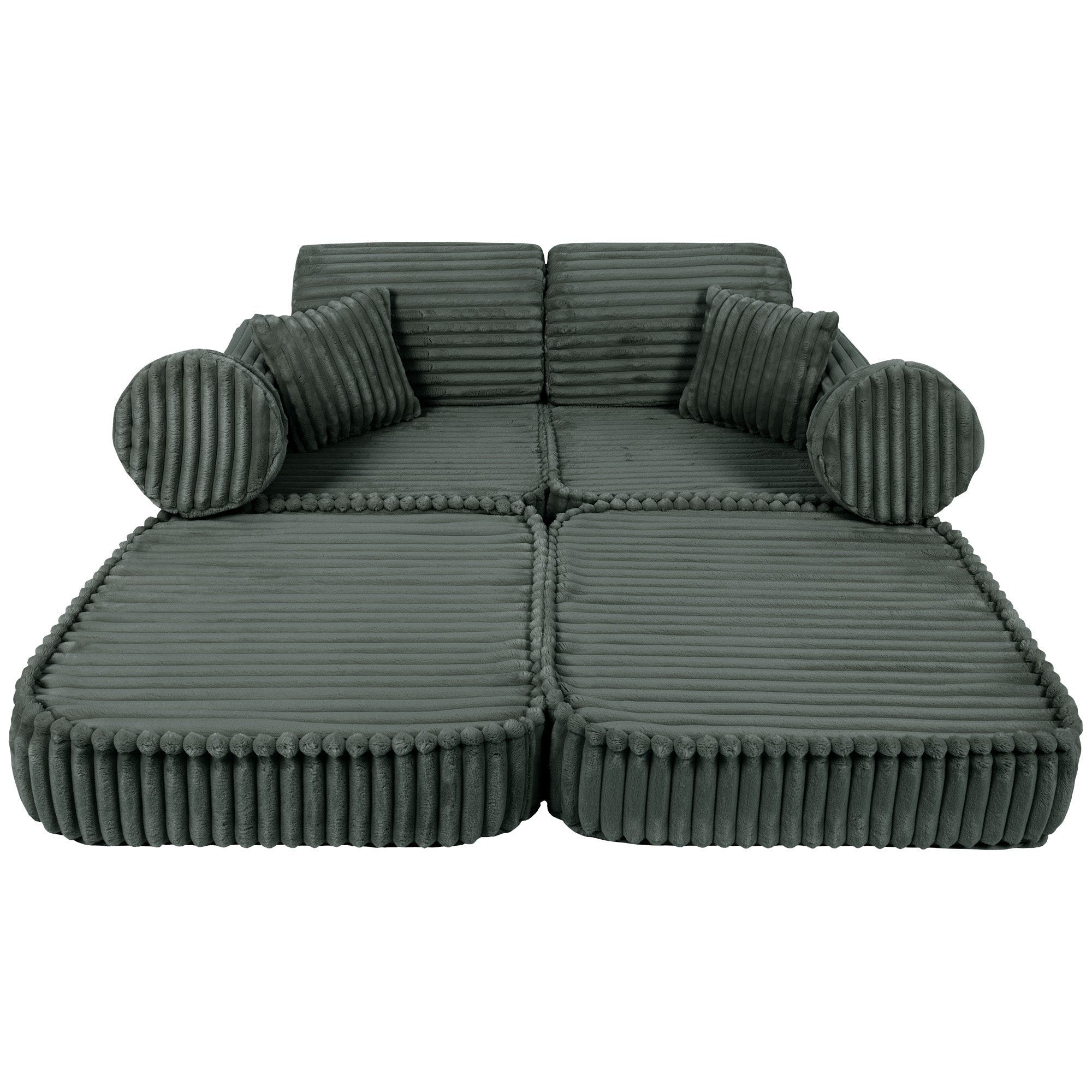 Medium Modular Sofa for Kids - Churros Forest Green