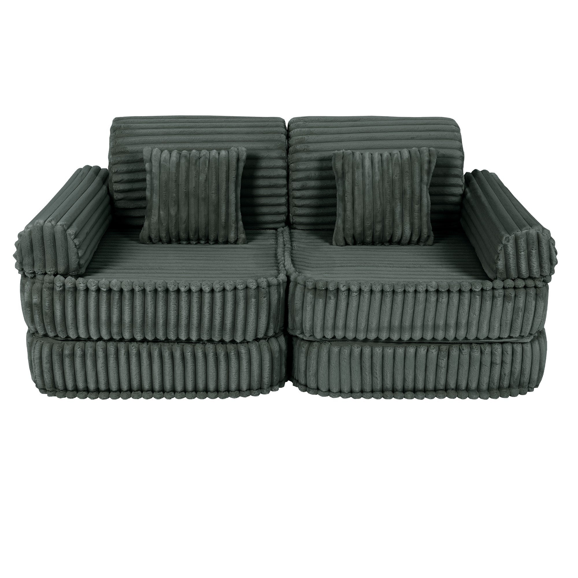 Medium Modular Sofa for Kids - Churros Forest Green