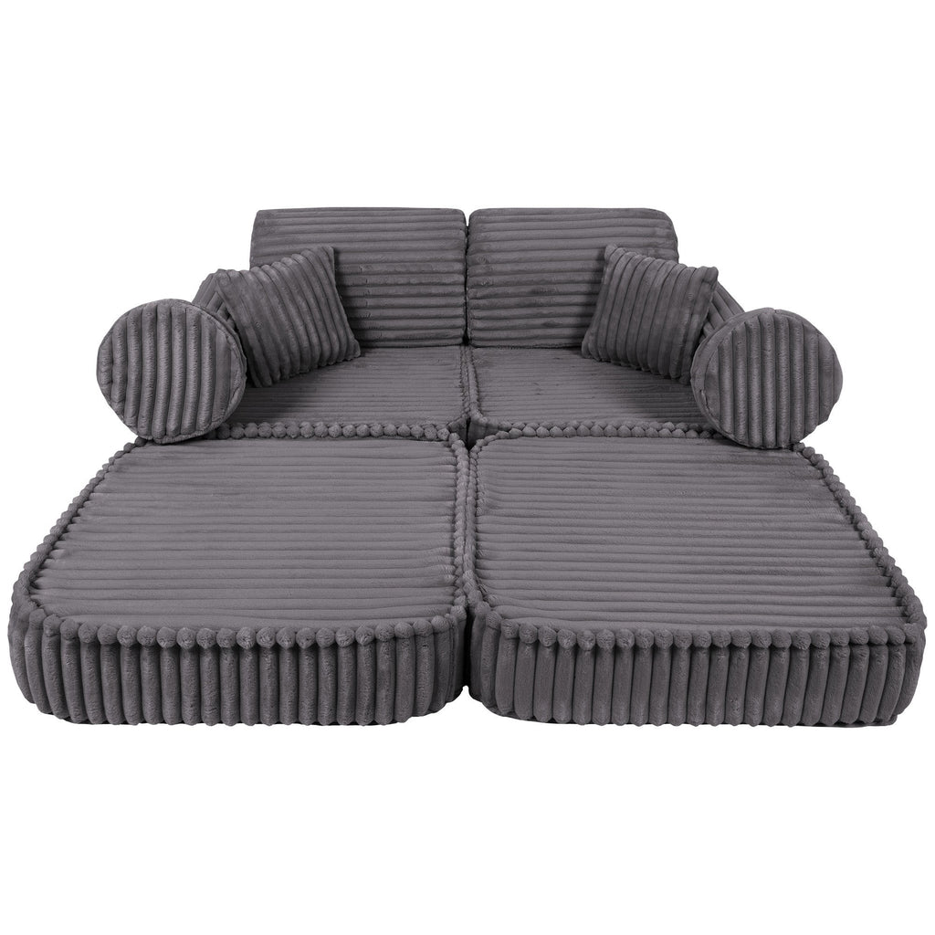 Medium Modular Sofa for Kids - Churros Jurassic Grey
