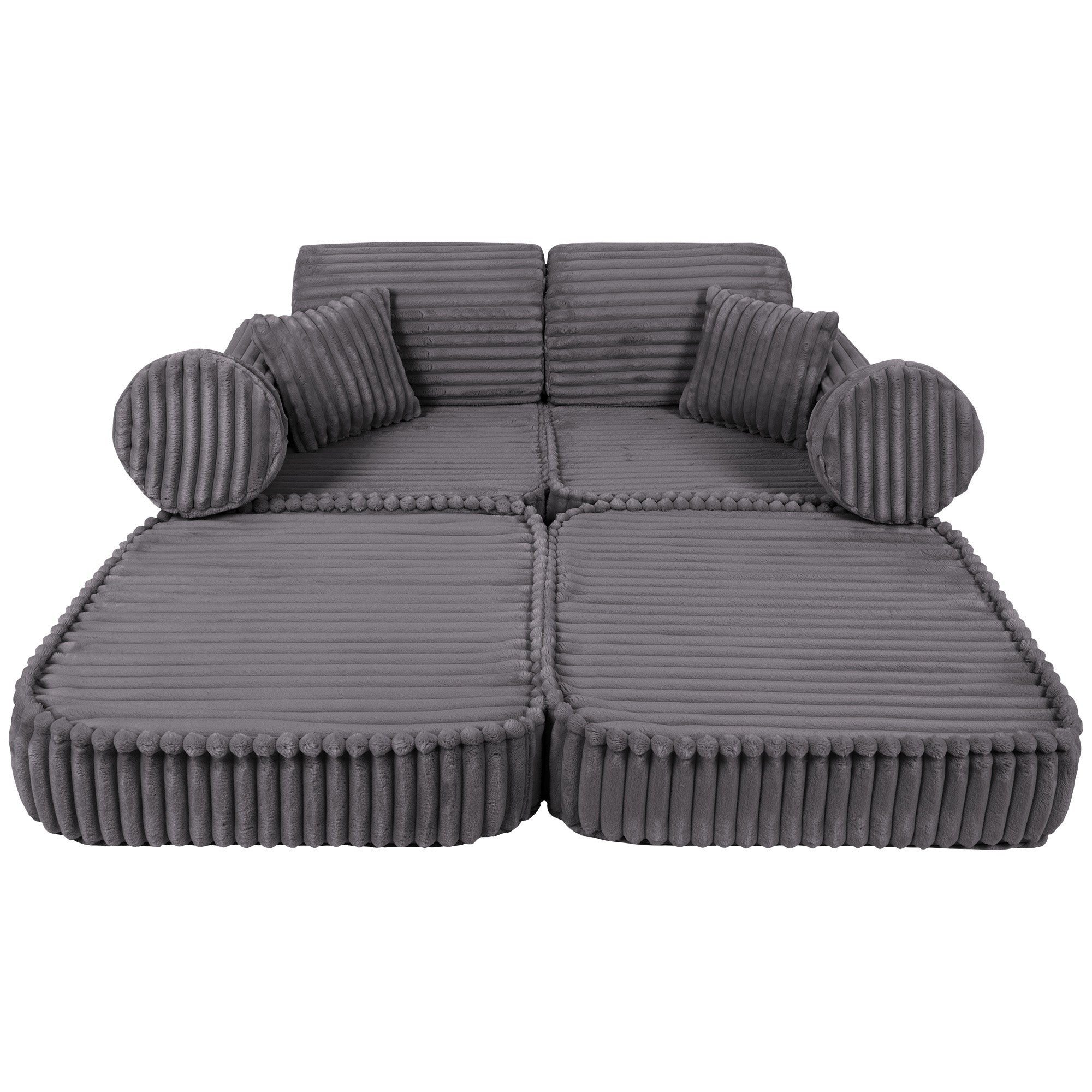 Medium Modular Sofa for Kids - Churros Jurassic Grey