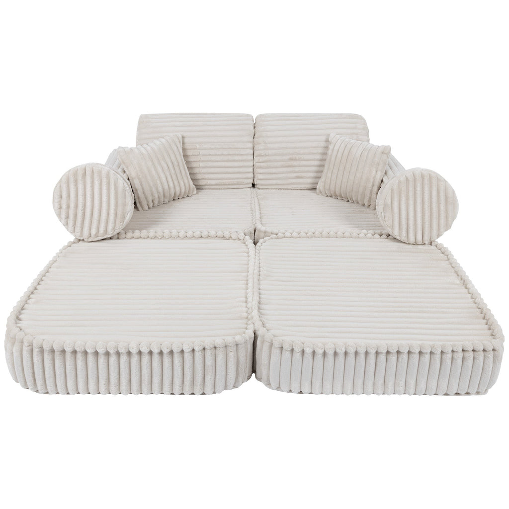 Medium Modular Sofa for Kids - Churros White