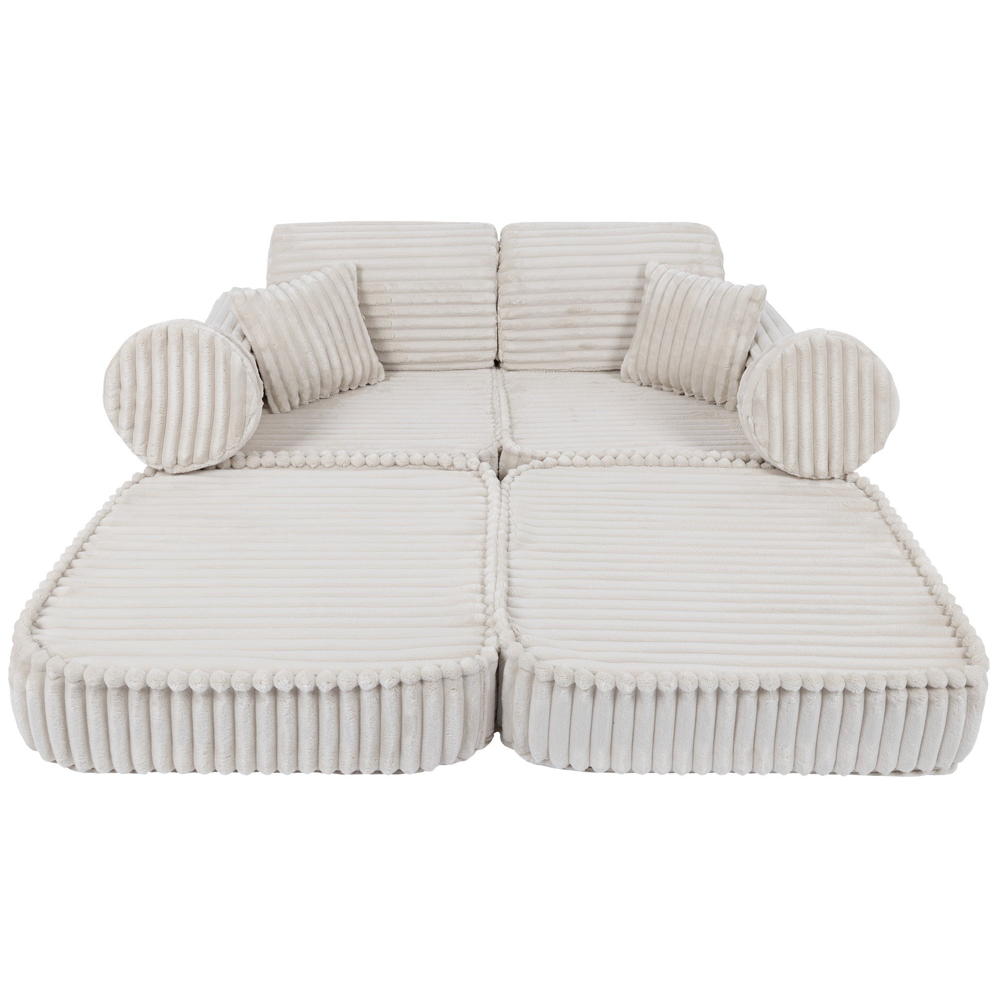 Medium Modular Sofa for Kids - Churros White